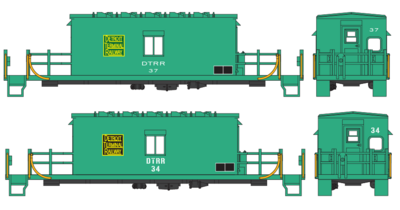 Detroit Terminal Railroad Transfer Caboose Decals
