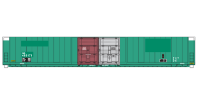 Norfolk Southern (NS) 86ft 4 Door Box Car ex PC Patchout 1