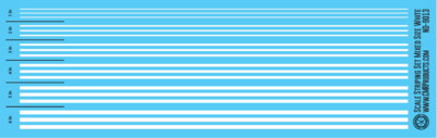 N Scale - Scale Striping Set Mixed Size White