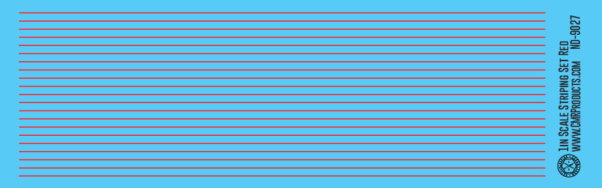 N Scale - Scale Striping Set 1in Red