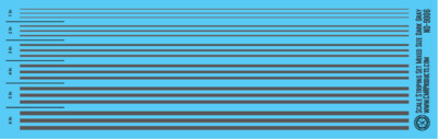 N Scale - Scale Striping Set Mixed Size Dark Gray