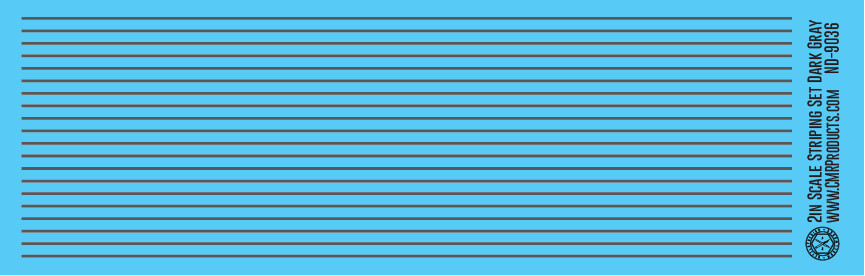 N Scale - Scale Striping Set 2in Dark Gray