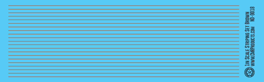 N Scale - Scale Striping Set 1in Brown