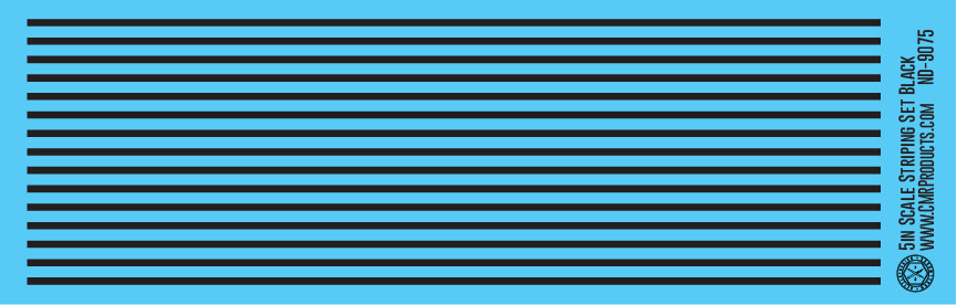 N Scale - Scale Striping Set 5in Black