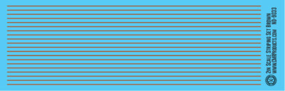 N Scale - Scale Striping Set 2in Brown