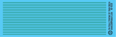 N Scale - Scale Striping Set 2in Dark Green