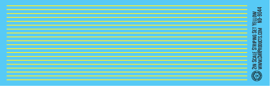 N Scale - Scale Striping Set 2in Yellow