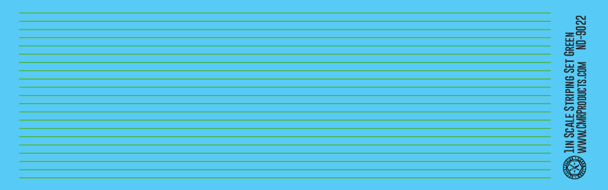 N Scale - Scale Striping Set 1in Green