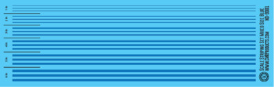 N Scale - Scale Striping Set Mixed Size Blue
