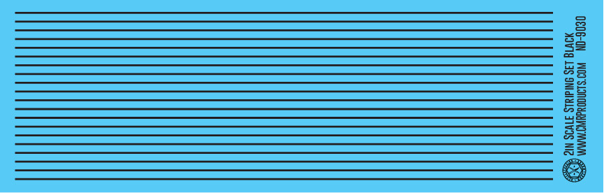 N Scale - Scale Striping Set 2in Black