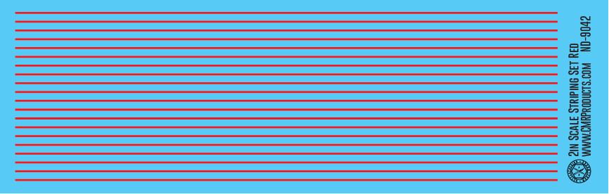 N Scale - Scale Striping Set 2in Red