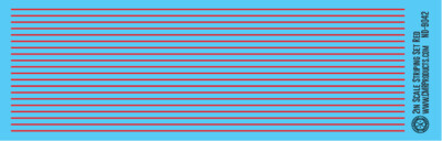 N Scale - Scale Striping Set 2in Red