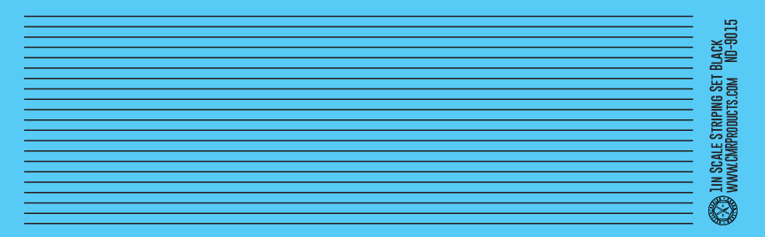 N Scale - Scale Striping Set 1in Black