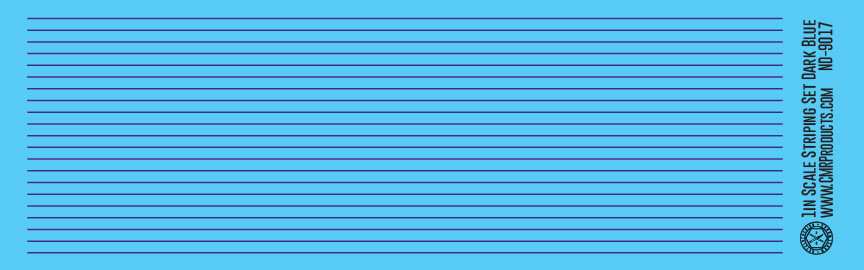 N Scale - Scale Striping Set 1in Dark Blue