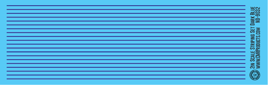 N Scale - Scale Striping Set 2in Dark Blue