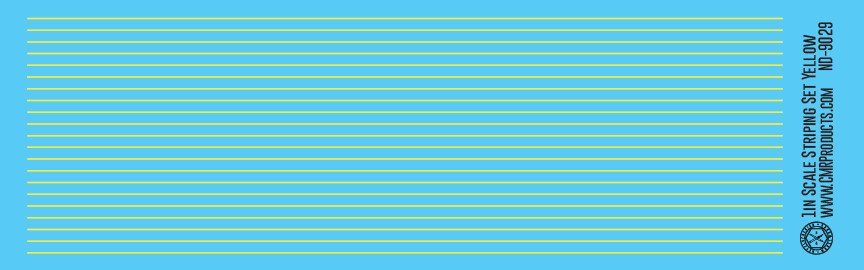 HO Scale - Scale Striping Set 1in Yellow
