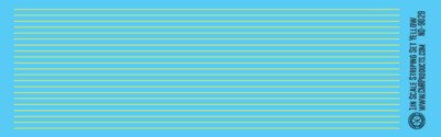 N Scale - Scale Striping Set 1in Yellow