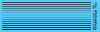 N Scale - Scale Striping Set 4in Black