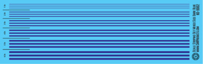N Scale - Scale Striping Set Mixed Size Dark Blue