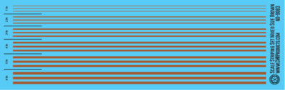 N Scale - Scale Striping Set Mixed Size Brown