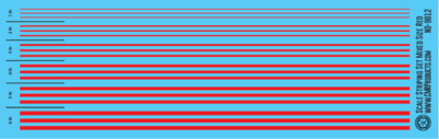 N Scale - Scale Striping Set Mixed Size Red
