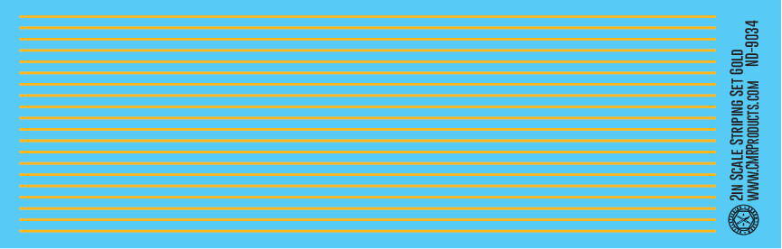 N Scale - Scale Striping Set 2in Gold