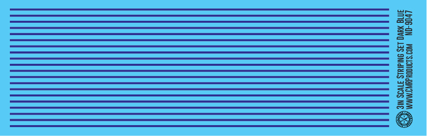 Scale Striping Set 3in Dark Blue