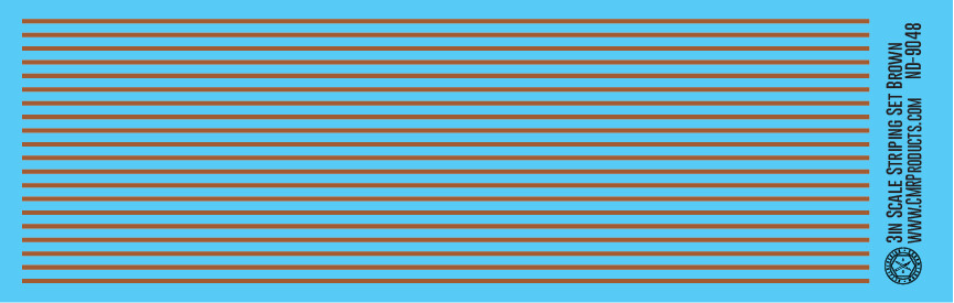 N Scale - Scale Striping Set 3in Brown