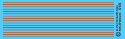 HO Scale - Scale Striping Set 3in Brown