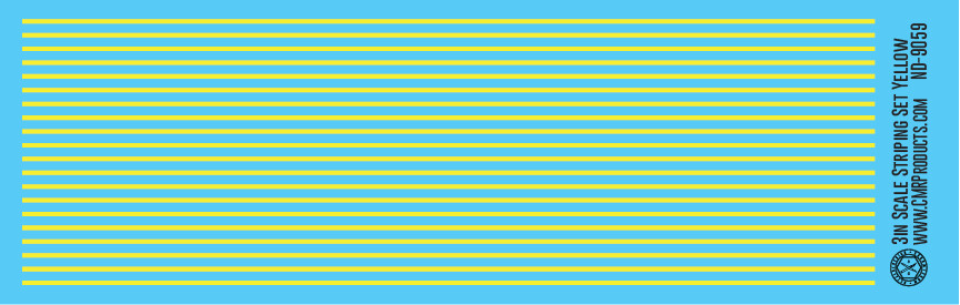 N Scale - Scale Striping Set 3in Yellow