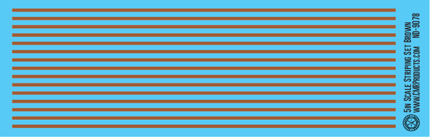 N Scale - Scale Striping Set 5in Brown