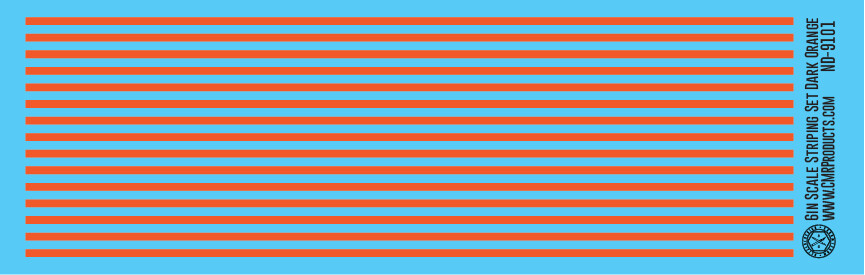 N Scale - Scale Striping Set 6in Dark Orange