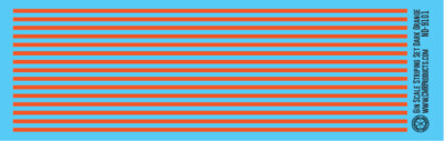 HO Scale - Scale Striping Set 6in Dark Orange