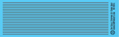 N Scale - Scale Striping Set 3in Dark Gray