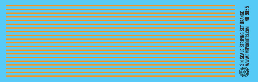 N Scale - Scale Striping Set 3in Orange