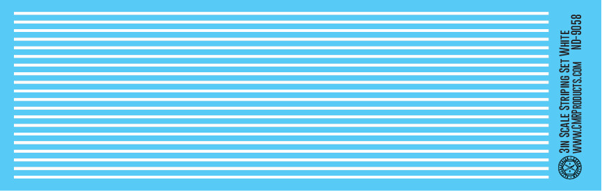 N Scale - Scale Striping Set 3in White