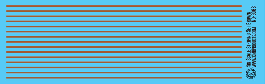 N Scale - Scale Striping Set 4in Brown