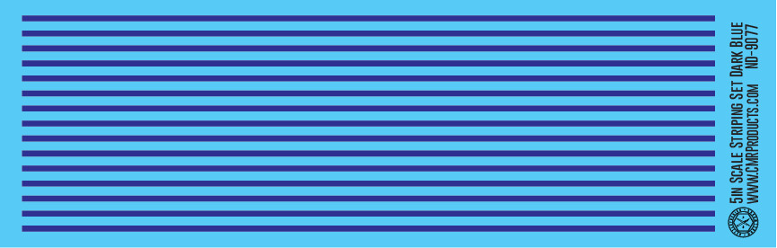 N Scale - Scale Striping Set 5in Dark Blue