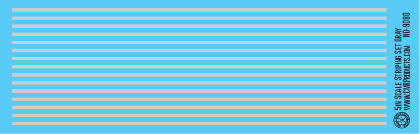 N Scale - Scale Striping Set 5in Gray