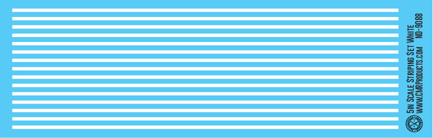 N Scale - Scale Striping Set 5in White