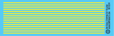 N Scale - Scale Striping Set 6in Yellow
