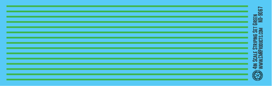 N Scale - Scale Striping Set 4in Green