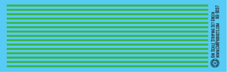 HO Scale - Scale Striping Set 6in Green