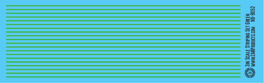 N Scale - Scale Striping Set 3in Green