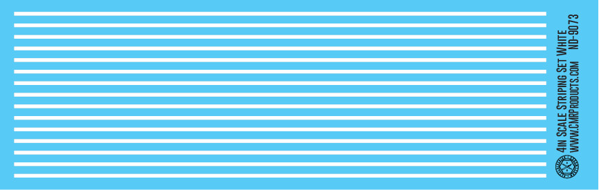 HO Scale - Scale Striping Set 4in White