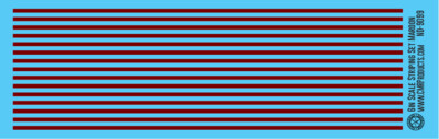 N Scale - Scale Striping Set 6in Maroon