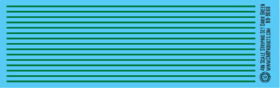 N Scale - Scale Striping Set 4in Dark Green