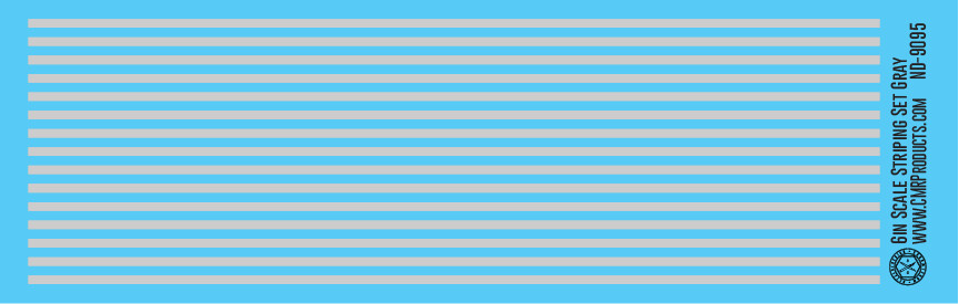 N Scale - Scale Striping Set 6in Gray