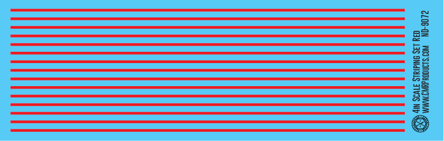 N Scale - Scale Striping Set 4in Red