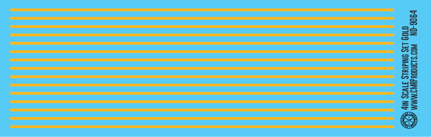 HO Scale - Scale Striping Set 4in Gold